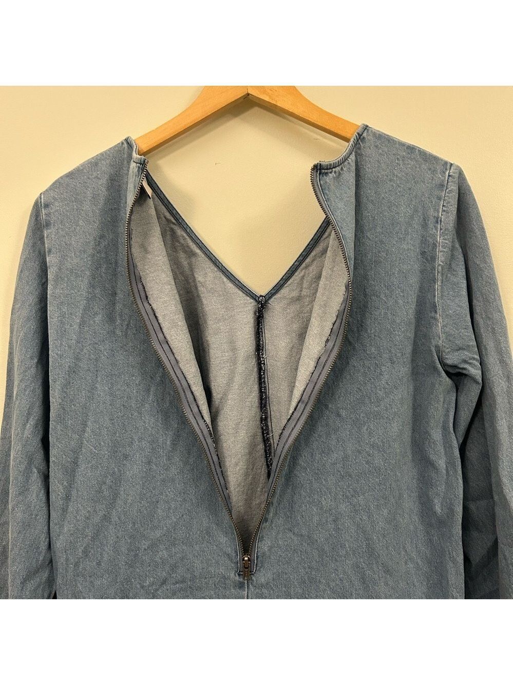 Ichi Denim Tie Front Dress Size 36 - Picture 4 of 7
